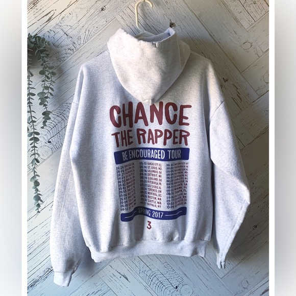 Chance The Rapper Be Encouraged Tour 2017 Tour Hoodie Size- L Fits like M/S - Picture 8 of 12